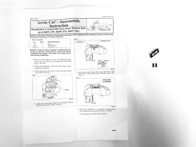 OEM Arctic Cat Snowmobile Replacement Reverse Button Kit 0609-536