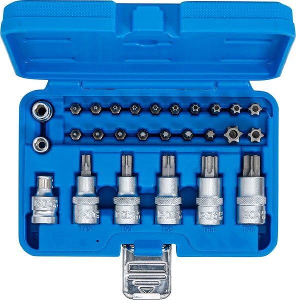 Bgs 27X Torx Bit NüSse Satz Torx Bits T10-T70 Nuss Bits Mit+Ohne Bohrung Bitnuss-image