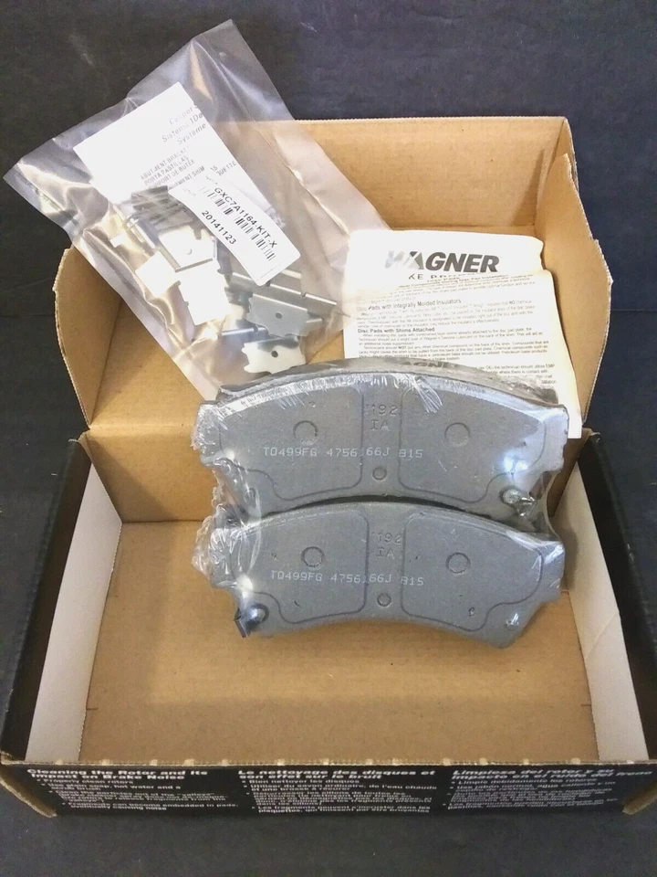 Juego de pastillas de freno delanteras Wagner TQ QC1192 cerámica con herrajes para Mazda 6 2006 2013 Foto 4 de 4