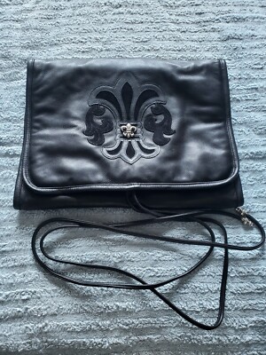 Chrome Hearts Full Leather Sanitary Bag with Fleur-de-Lis Motif | eBay