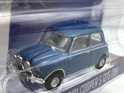 GREENLIGHT HOLLYWOOD 1967 AUSTIN MINI COOPER S, BLUE, ITALIAN JOB, 1:64, NIB - Picture 4 of 8
