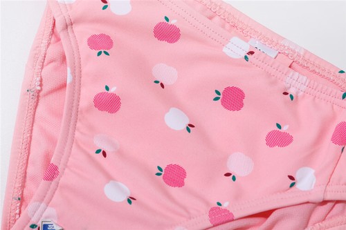 NEW GIRLS 3,4,6,8,10 OKAIDI PINK APPLE or RED & NAVY BLUE RUFFLE STRIPED BIKINI - Picture 9 of 16
