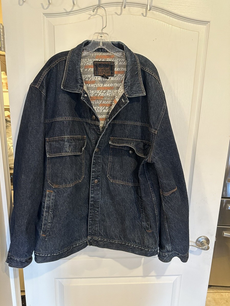 Vintage Marithe Francois Girbaud Denim Blue Jean Jacket Mens