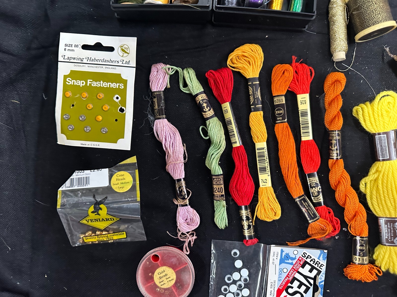 Fly Tying Materials Joblot Collection Mixed Colours Flys Flies Thread