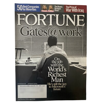 Fortune Magazine July 8, 2002 Bill Gates, World's Richest Man at Work VG