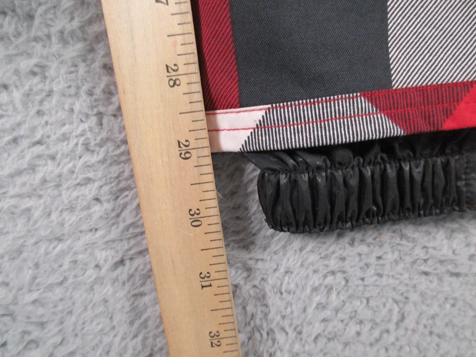 范斯滑雪裤女式中号红色黑色格子滑雪板冬季运动 — 第 3/4 张图片