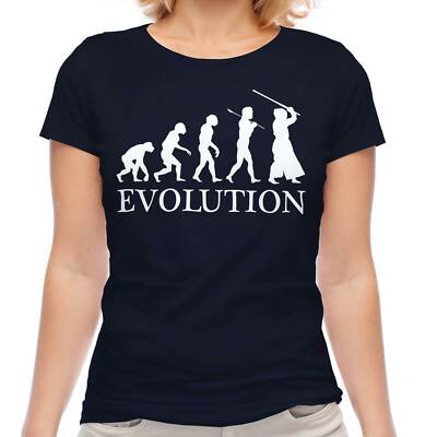 KENDO EVOLUTION OF MAN DAMEN T-SHIRT TEE TOP GESCHENK KLEIDUNG