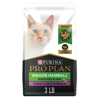Hairball, IndoorDry Cat Food, Turkey & Rice, 3 lb Bag