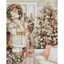 Counted Cross Stitch Kit Santa with Christmas tree Luca-S DIY