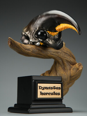 Dynastes Hercules Plus Ver Animal Model Resin Model Ornaments Figures H30CM