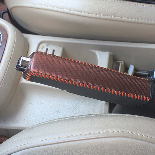 1x Universal Car Gears Handbrake Cover Shift Lever Cover Collars Handbrake Cover - Picture 7 of 11