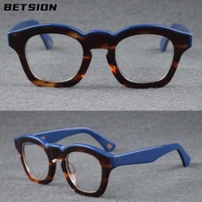 Retro Square Acetate Eyeglasses Frames Wide Brim Glasses