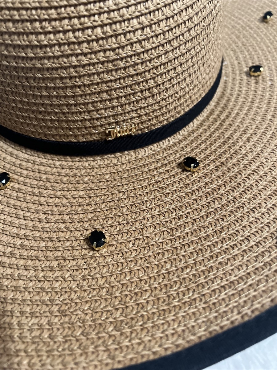 Juicy Couture Woven Straw Sunhat with Rhinestones Juicy Couture | Accessories | Juicy Couture Woven Straw  main image 2