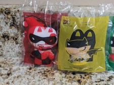 McDonalds Harley Quinn, Batman, Robin, Wonder Woman Flash Plushies