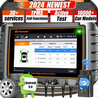 Bluetooth OBD2 Scanner TPMS Programmer Relearn Tool Full Systems Bidirectional