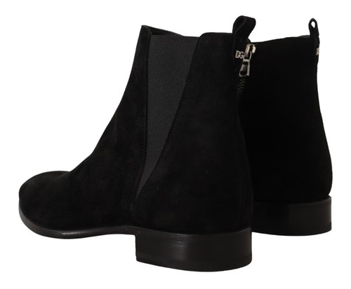 DOLCE & GABBANA Shoes Boots Black Suede Leather Chelsea Mens EU41/ US8 $1400 - Picture 4 of 11