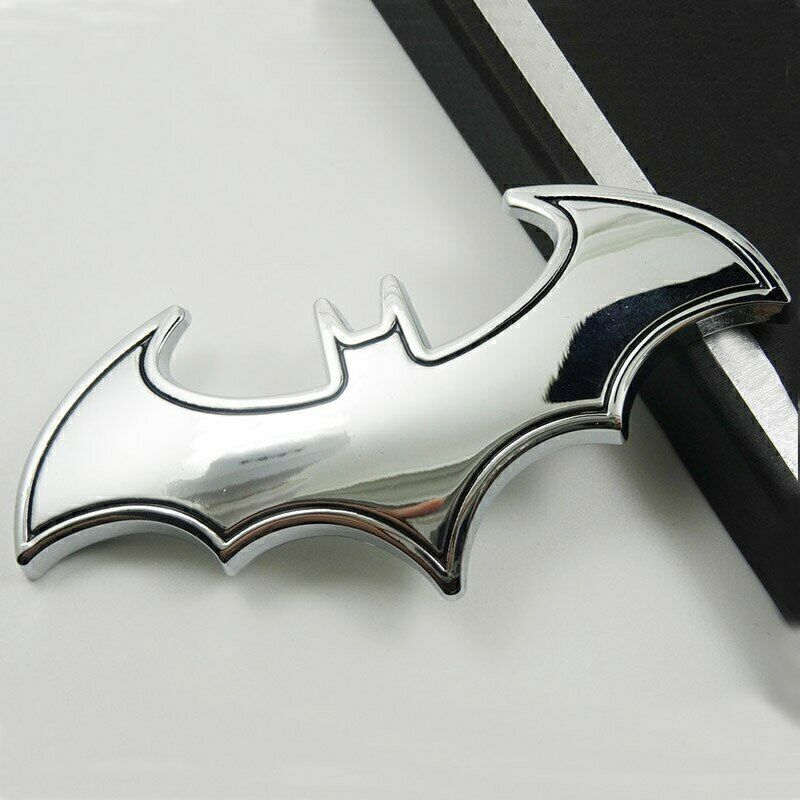 Car Exterior Accessories 3D Metal Chrome Batman Emblem Badge Sticker Decal Trims