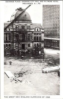 KAPPYS ANTIQUE POST CARDS HURRICANE FLOOD 1938 PROVIDENCE RI (439)