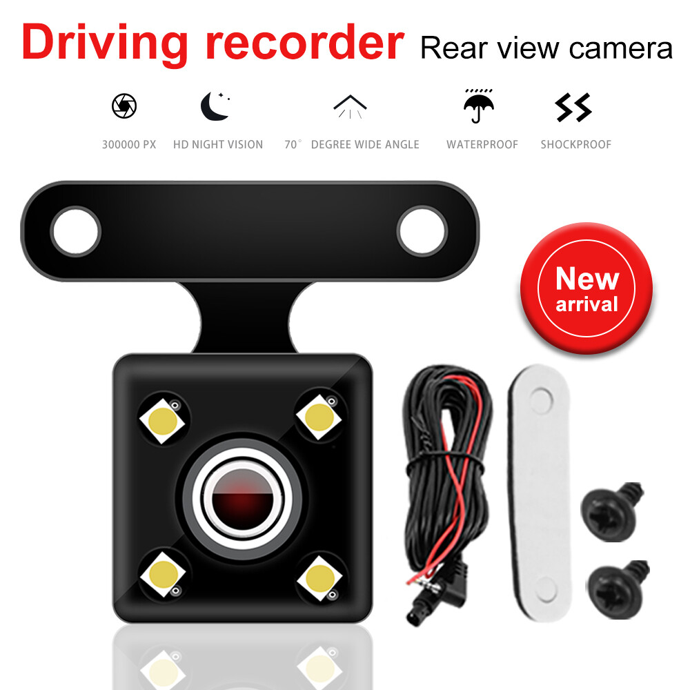HD Dash Cam with Parking Monitor and 5-Pin Reverse Camera for Cars-image