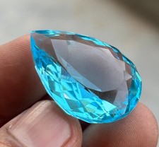 50 Ct Natural Certified Sky Blue Aquamarine Pear Cut Loose Gemstone EBAY