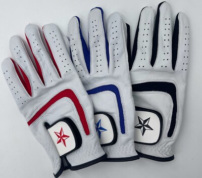 3er-Pack Max Star Herren Golfhandschuhe 100 % Pro Leder oder Allwetter - 6 Größen