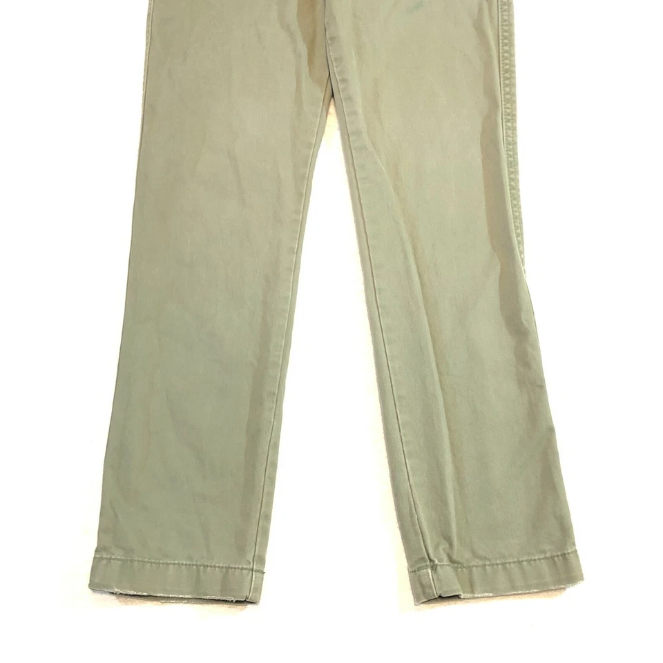 Брюки детские Abercrombie молодежный размер 10 - прямые штанины 100% хлопок светло-зеленые - Изображение 3 из 4