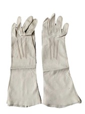 Vintage Cream White Gloves Mid Length Size 6