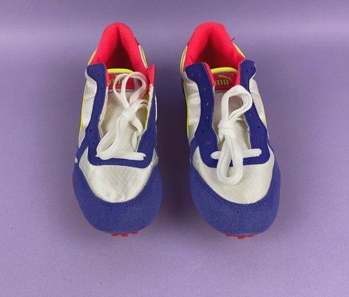 Puma Tornado II Violet Red White Track Spike Shoes True Vintage Unused Size 9 - Picture 3 of 11
