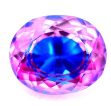 AAA  Natural Bi-Color Pitambari Sapphire 19.32 Ct Oval Cut Certified Gemstone