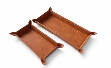 Lederschale Tablett aus Kunstleder Schale Ablage Ablageschalen Schlüsselablage