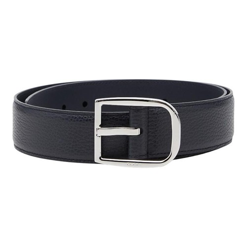 Gucci Belt 85/34 Navy Leather Men's Used