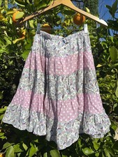 Mini Boden Tiered Twirl Skirt Pink Polka Dot Floral Size 9 10