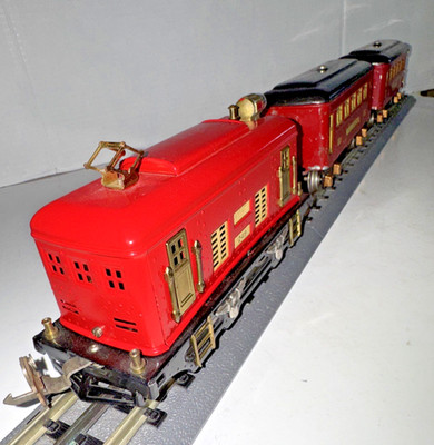 LIONEL PREWAR O GAUGE TRAIN SET 248 ELECTRIC LOCOMOTIVE & 603, 604 PASS. CARS