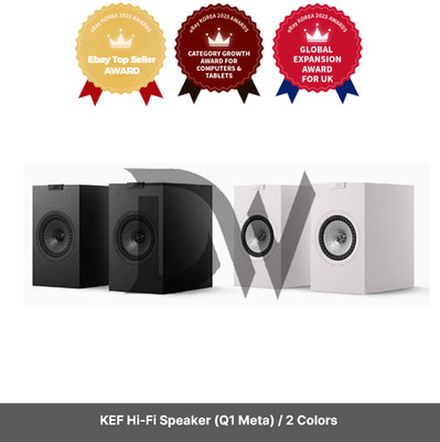 KEF Hi-Fi Speaker (Q1 Meta) / 2 Colors / Express / Genuine / Simple & Compact