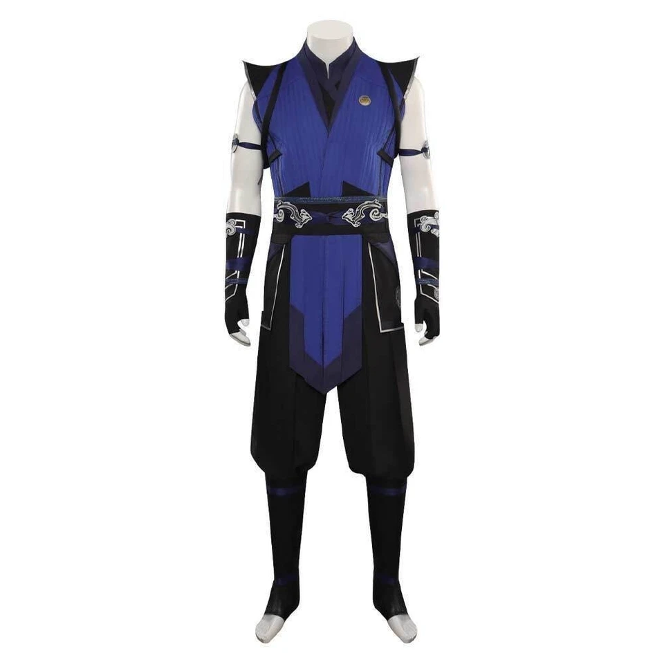 Sub-Zero Blue Outfit Cosplay Costume Men's Halloween Carnival Party Suit - Image 2 of 4
