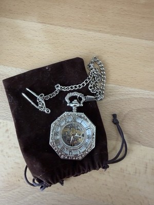Pocket Watch With White Face, Never Been Used.