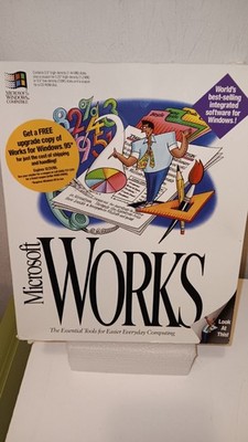 Microsoft Works 3.0 Big Box -- 3.5'' Floppy 4 Disks