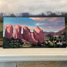 Vtg 1987 Original Art Painting By Don Barber “Arizona Red Rock Country No 18”