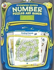 NUMBER PUZZLES AND GAMES HOMEWORK HELPER, GRADES K TO 1 By School Specialty VG 