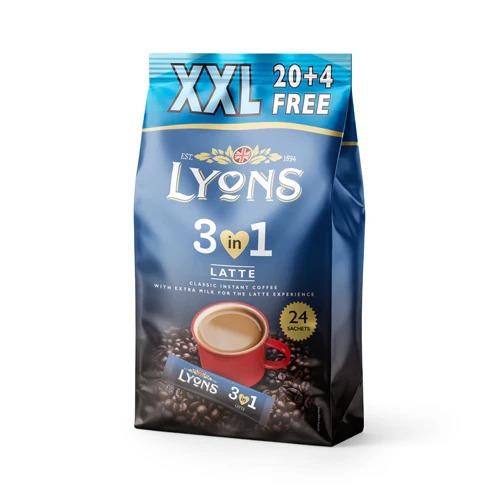 Lyons XXL 3 in 1 Latte Sachets 24x18g
