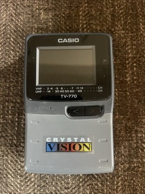 Vintage Casio TV-770B Battery Operated Handheld TV Crystal Vision Tested/Working