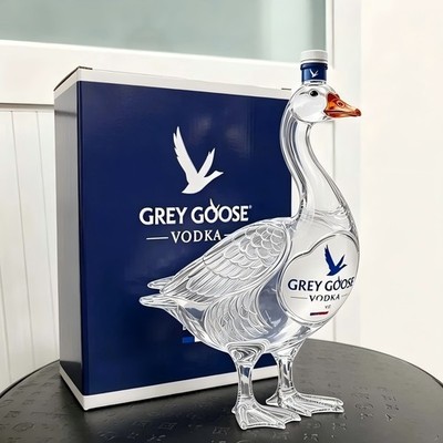 Vodka 3D Sculpted Grey Goose Bottle Decorative Wine Bottle Glass For Home Bar