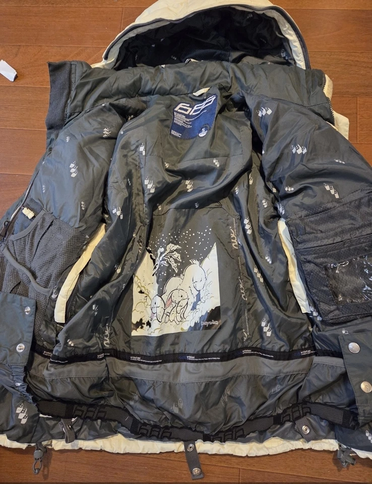 Chaqueta acolchada Spyder para mujer esquí snowboard talla pequeña marfil Foto 4 de 4