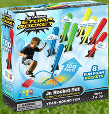 Jr Multi-Color Rocket Launcher for Kids, 8 Rockets - Fun Outdoor Kids Gifts f...