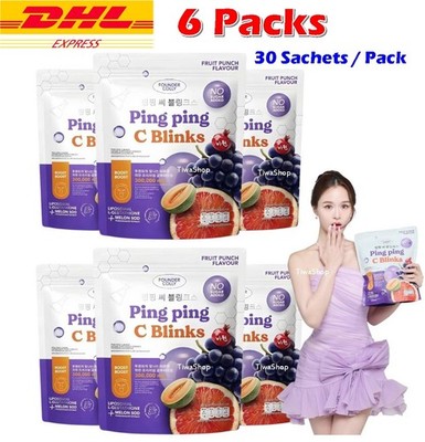 6 X Ping Ping C Blinks Founder Colly Powder Drink Norish Skin 30 Sachets