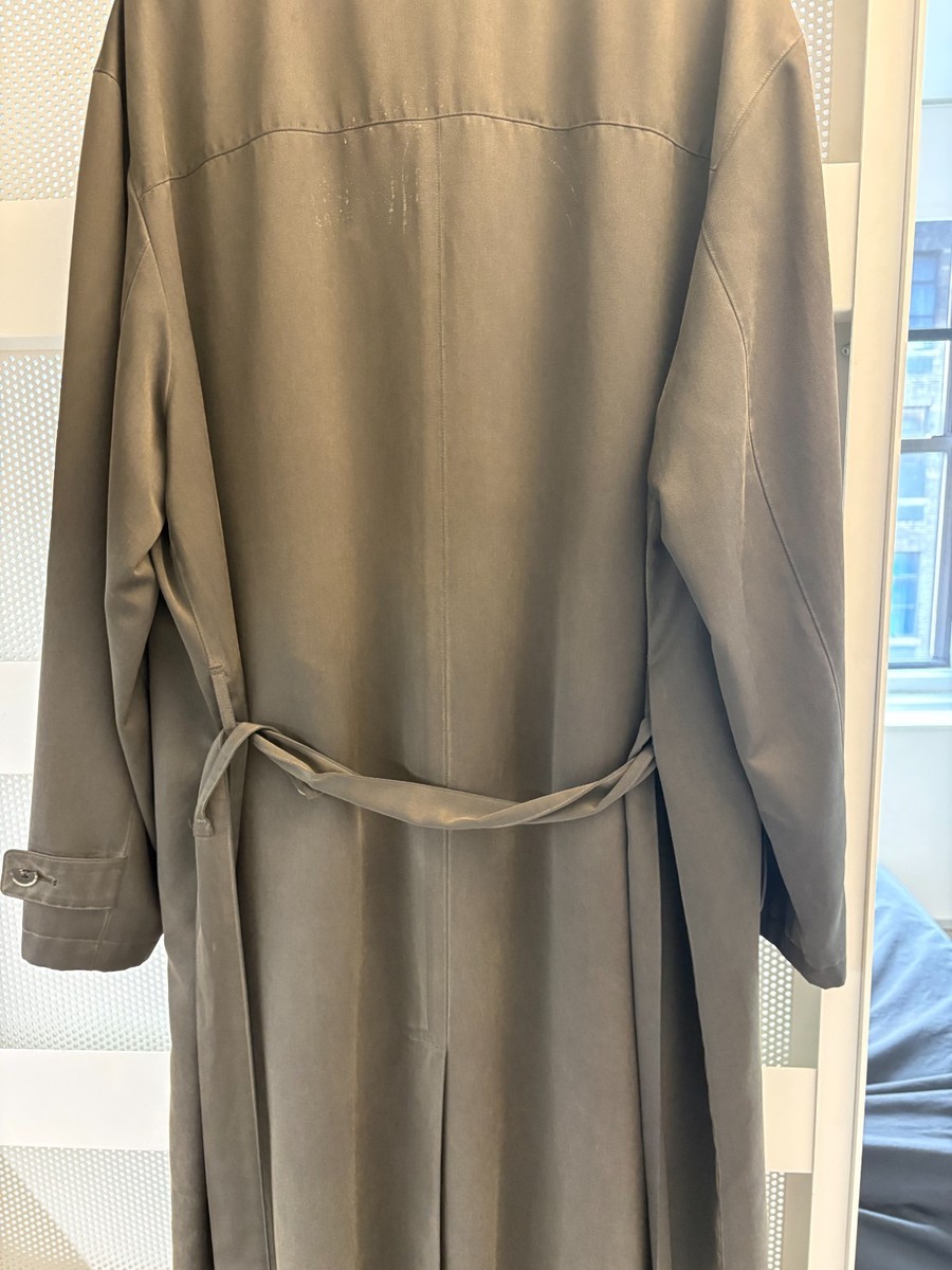 Sanyo NY Trench Coat belted long size 44 R XL | eBay