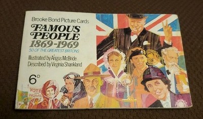 Brooke Bond Card ALBUM Famous People 1869-1969 The 50 Greatest Britons. Complete