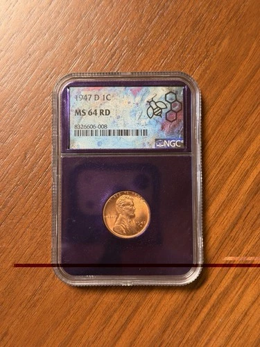 1947 D MS64 NGC Lincoln Penny 1C Purple Core