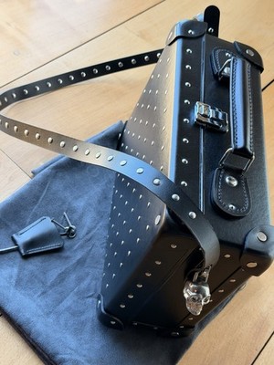 Super Rare Alexander McQueen Globe-Trotter Studded Leather Case