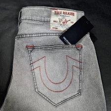 $159 True Religion Ricky SN Relaxed Straight Jeans Mens Size 34x34 36x34